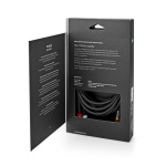 Nedis Subwoofer kabel | RCA Hanstik | 2x RCA Hanstik | Guldplateret | 3.00 m | Runde | 4.5 mm | Grå / Gun Metal Grå | Cover Window Box