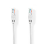Cat 5e kabel | U/UTP | RJ45 Han | RJ45 Han | 5.00 m | Runde | PVC | Hvid | Mærke