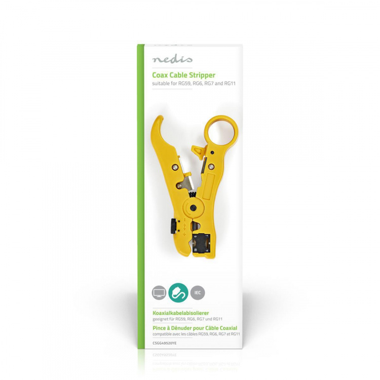 Nedis Kabelafisoleringstang | Stripping tang | ABS / Stål | Gul / Sort
