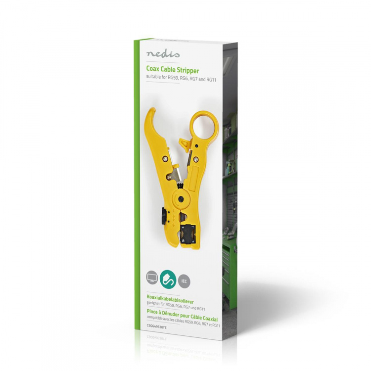 Nedis Kabelafisoleringstang | Stripping tang | ABS / Stål | Gul / Sort