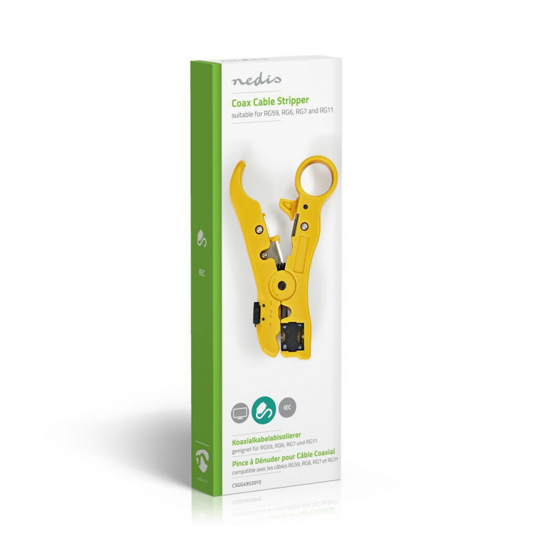 Nedis Kabelafisoleringstang | Stripping tang | ABS / Stål | Gul / Sort