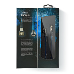 Nedis USB-kabel | USB 2.0 | USB-C™ Han | USB-C™ Han | 480 Mbps | Guldplateret | 1.00 m | Runde | Flettet / Nylon | Blå / Sort | Cover Window Box