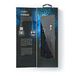 Nedis USB-kabel | USB 2.0 | USB-C™ Han | USB-C™ Han | 480 Mbps | Guldplateret | 2.00 m | Runde | Flettet / Nylon | Blå / Sort | Cover Window Box