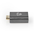 Nedis HDMI™ Adapter | HDMI™ Han / HDMI™ Mini-stik | HDMI ™ -udgang | Guldplateret | Lige | Aluminium | Gun Metal Grå | 1 stk. | Cover Window Box