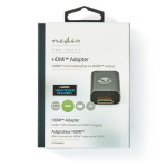 Nedis HDMI™ Adapter | HDMI™ Han / HDMI™ Mini-stik | HDMI ™ -udgang | Guldplateret | Lige | Aluminium | Gun Metal Grå | 1 stk. | Cover Window Box