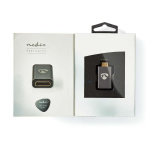 Nedis HDMI™ Adapter | HDMI™ Han / HDMI™ Mini-stik | HDMI ™ -udgang | Guldplateret | Lige | Aluminium | Gun Metal Grå | 1 stk. | Cover Window Box