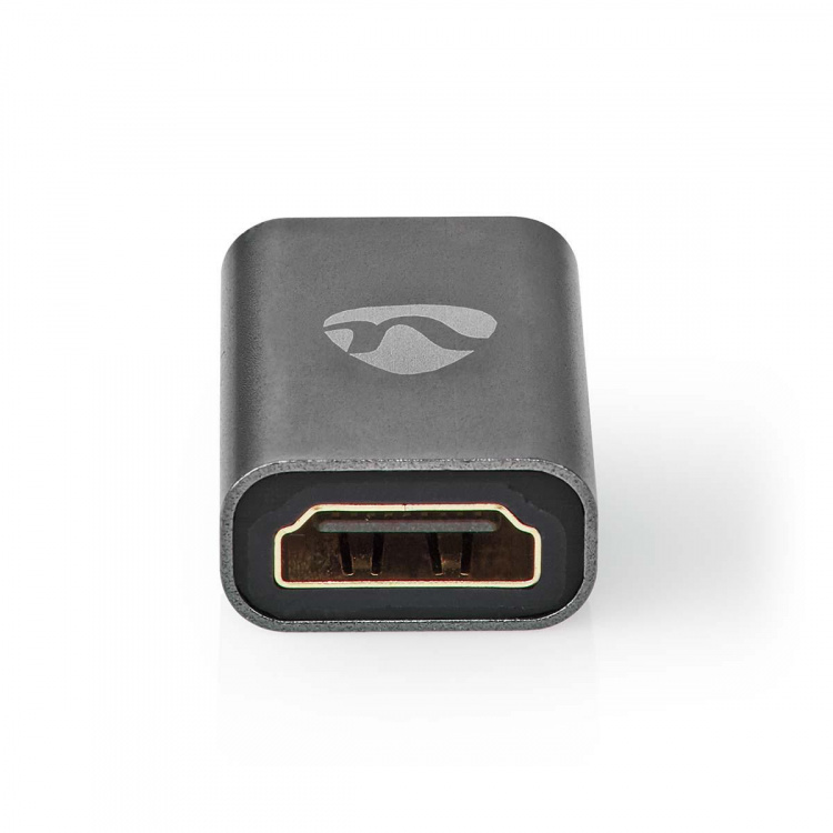 Nedis HDMI™ Adapter | HDMI™ Han / HDMI™ Micro-stik | HDMI ™ -udgang | Guldplateret | Lige | Aluminium | Gun Metal Grå | 1 stk. | Cover Window Box