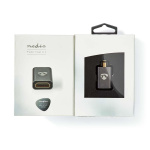 Nedis HDMI™ Adapter | HDMI™ Han / HDMI™ Micro-stik | HDMI ™ -udgang | Guldplateret | Lige | Aluminium | Gun Metal Grå | 1 stk. | Cover Window Box