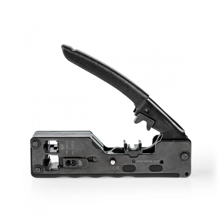 Nedis Crimp Tang | CAT5 / CAT5e / CAT6 / CAT6a / CAT7 / RJ12 | Klipper / Plier | ABS / Stål | Sort