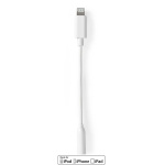 Nedis Lightning Adapter | Apple Lightning 8-pin | 3.5 mm Hunstik | Nikkelplateret | 0.10 m | Runde | PVC | Box