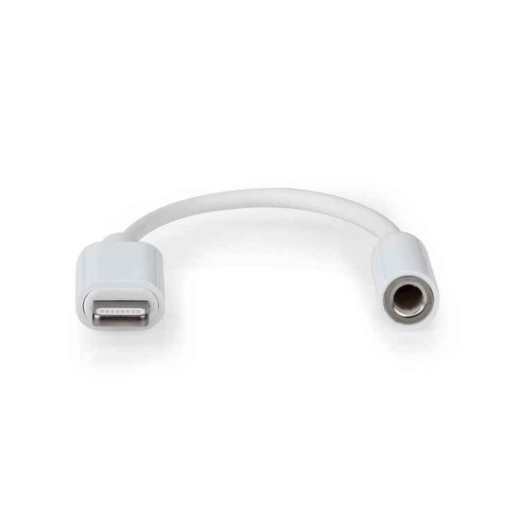 Nedis Lightning Adapter | Apple Lightning 8-pin | 3.5 mm Hunstik | Nikkelplateret | 0.10 m | Runde | PVC | Box