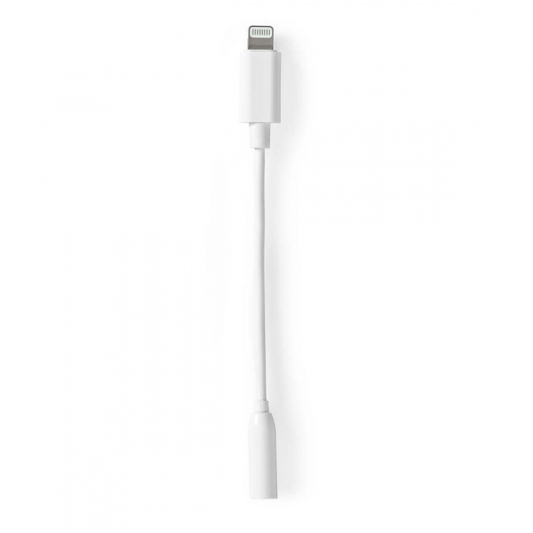 Nedis Lightning Adapter | Apple Lightning 8-pin | 3.5 mm Hunstik | Nikkelplateret | 0.10 m | Runde | PVC | Box