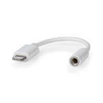 Nedis Lightning Adapter | Apple Lightning 8-pin | 3.5 mm Hunstik | Nikkelplateret | 0.10 m | Runde | PVC | Box