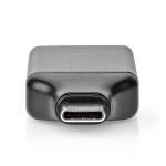 Nedis USB-C™ Adapter | USB 3.2 Gen 1 | USB-C™ Han | DisplayPort Hun | 4K@60Hz | Runde | Nikkelplateret | Grå / Sort | Konvolut