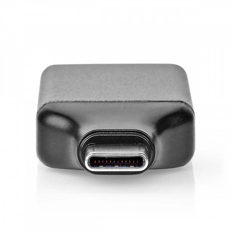 Nedis USB-C™ Adapter | USB 3.2 Gen 1 | USB-C™ Han | DisplayPort Hun | 4K@60Hz | Runde | Nikkelplateret | Grå / Sort | Konvolut