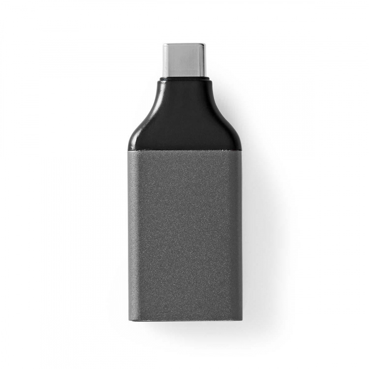 Nedis USB-C™ Adapter | USB 3.2 Gen 1 | USB-C™ Han | DisplayPort Hun | 4K@60Hz | Runde | Nikkelplateret | Grå / Sort | Konvolut