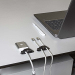 Nedis Kabel Management | Kabelklips | Låst | 3 stk. | Antal slots: 3 Pladser | Maksimal tykkelse på kabel: 7.5 mm | Polypropylene | Sort