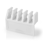 Nedis Kabel Management | Kabelklips | Klik og Go | 2 stk. | Antal slots: 5 Pladser | Maksimal tykkelse på kabel: 7.1 mm | Polypropylene | Hvid