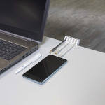 Nedis Kabel Management | Kabelklips | Klik og Go | 2 stk. | Antal slots: 5 Pladser | Maksimal tykkelse på kabel: 7.1 mm | Polypropylene | Hvid