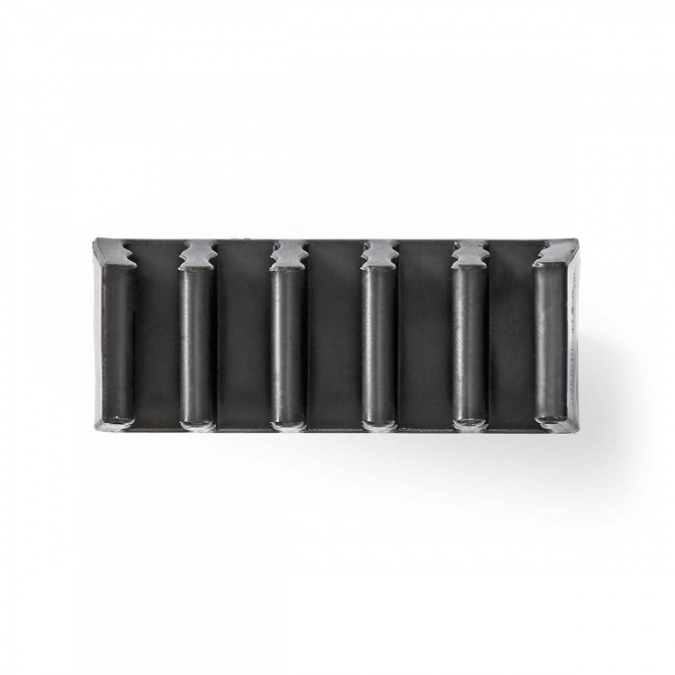 Nedis Kabel Management | Kabelklips | Klik og Go | 2 stk. | Antal slots: 5 Pladser | Maksimal tykkelse på kabel: 7.1 mm | Polypropylene | Sort