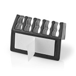 Nedis Kabel Management | Kabelklips | Klik og Go | 2 stk. | Antal slots: 5 Pladser | Maksimal tykkelse på kabel: 7.1 mm | Polypropylene | Sort