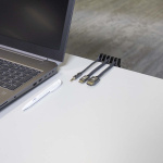 Nedis Kabel Management | Kabelklips | Klik og Go | 2 stk. | Antal slots: 5 Pladser | Maksimal tykkelse på kabel: 7.1 mm | Polypropylene | Sort