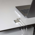 Nedis Kabel Management | Kabelklips | Klik og Go | 2 stk. | Antal slots: 5 Pladser | Maksimal tykkelse på kabel: 7.1 mm | Polypropylene | Sort