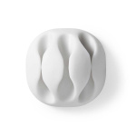 Nedis Kabel Management | Kabelklips | Klik og Go | 4 stk. | Antal slots: 3 Pladser | Maksimal tykkelse på kabel: 5.3 mm | TPE | Hvid