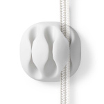 Nedis Kabel Management | Kabelklips | Klik og Go | 4 stk. | Antal slots: 3 Pladser | Maksimal tykkelse på kabel: 5.3 mm | TPE | Hvid