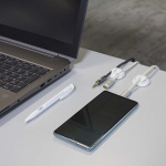 Nedis Kabel Management | Kabelklips | Klik og Go | 4 stk. | Antal slots: 3 Pladser | Maksimal tykkelse på kabel: 5.3 mm | TPE | Hvid