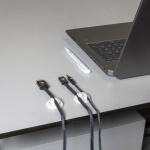 Nedis Kabel Management | Kabelklips | Klik og Go | 4 stk. | Antal slots: 3 Pladser | Maksimal tykkelse på kabel: 5.3 mm | TPE | Hvid