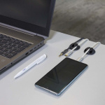 Nedis Kabel Management | Kabelklips | Klik og Go | 4 stk. | Antal slots: 3 Pladser | Maksimal tykkelse på kabel: 5.3 mm | TPE | Sort