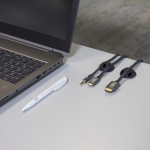 Nedis Kabel Management | Kabelklips | Klik og Go | 4 stk. | Antal slots: 3 Pladser | Maksimal tykkelse på kabel: 5.3 mm | TPE | Sort