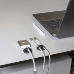 Nedis Kabel Management | Kabelklips | Klik og Go | 4 stk. | Antal slots: 3 Pladser | Maksimal tykkelse på kabel: 5.3 mm | TPE | Sort