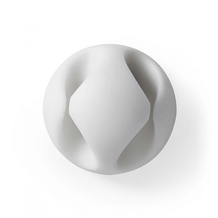 Nedis Kabel Management | Kabelklips | Klik og Go | 6 stk. | Antal slots: 2 Pladser | Maksimal tykkelse på kabel: 5.3 mm | TPE | Hvid