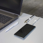 Nedis Kabel Management | Kabelklips | Klik og Go | 6 stk. | Antal slots: 2 Pladser | Maksimal tykkelse på kabel: 5.3 mm | TPE | Hvid