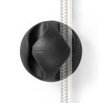 Nedis Kabel Management | Kabelklips | Klik og Go | 6 stk. | Antal slots: 2 Pladser | Maksimal tykkelse på kabel: 5.3 mm | TPE | Sort