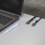 Nedis Kabel Management | Kabelklips | Klik og Go | 6 stk. | Antal slots: 2 Pladser | Maksimal tykkelse på kabel: 5.3 mm | TPE | Sort