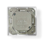 Nedis Netværksvægboks | Flush Mount | 2-Port port(s) | CAT6a | Lige | Hun | Guldplateret | PVC | Hvid | Box