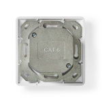 Nedis Netværksvægboks | Flush Mount | 2-Port port(s) | CAT6 | Lige | Hun | Guldplateret | PVC | Hvid | Box