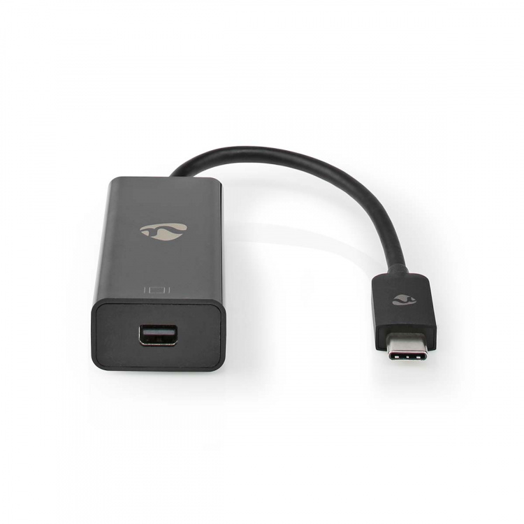 Nedis USB-C™ Adapter | USB 3.2 Gen 1 | USB-C™ Han | Mini DisplayPort Hunstik | 8K@60Hz | 0.20 m | Runde | Nikkelplateret | PVC | Sort | Box