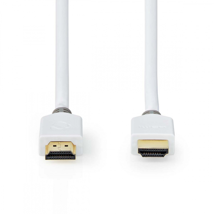 Nedis High Speed ​​HDMI ™ kabel med Ethernet | HDMI™ Stik | HDMI™ Stik | 4K@60Hz | ARC | 18 Gbps | 3.00 m | Runde | PVC | Hvid | Box