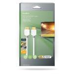 Nedis High Speed ​​HDMI ™ kabel med Ethernet | HDMI™ Stik | HDMI™ Stik | 4K@60Hz | ARC | 18 Gbps | 5.00 m | Runde | PVC | Hvid | Box