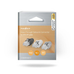 Nedis RJ45-stik | RJ45 Pass Through | Fast/strenget UTP CAT6 | Lige | Guldplateret | 10 stk. | Polycarbonate | Grå / Hvid / Sort | Box