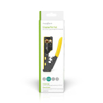 Nedis Crimp Tang | CAT5 / CAT5e / CAT6 / CAT6a / CAT7 / RJ12 / RJ45 | Klipper / Plier / Stripping | Gummi / Stål | Gul / Sort