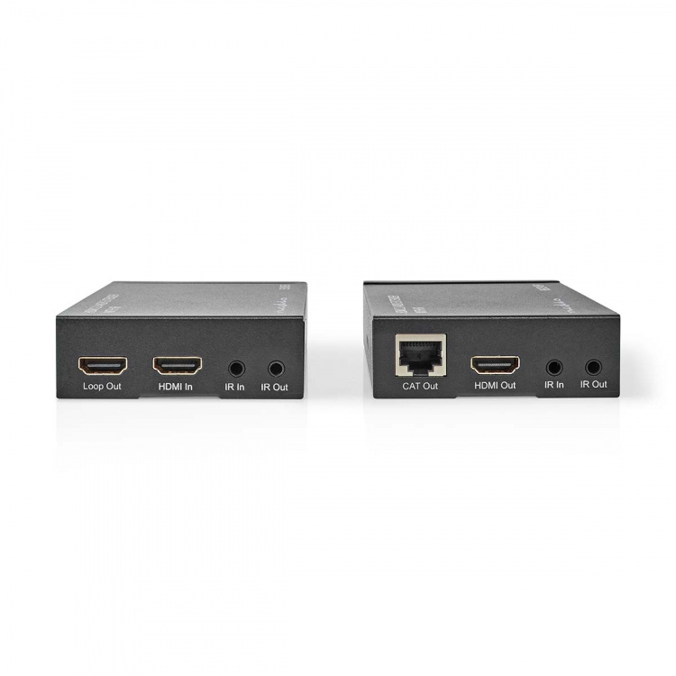 Nedis HDMI ™ Extender | Over Cat6 | Op til 60.0 m | 4K@60Hz | 18 Gbps | Metal | Antracit