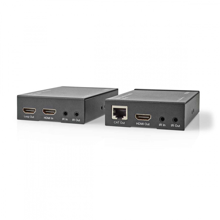 Nedis HDMI ™ Extender | Over Cat6 | Op til 60.0 m | 4K@60Hz | 18 Gbps | Metal | Antracit