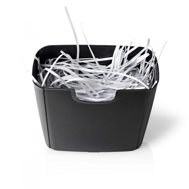 Nedis makulator | Strip Cut | 6x A4 sider | 10 l | Sikkerheds standard: DIN 2 | 190 W | Sort