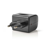Nedis Adapter til Strømstik | Euro / Type C (CEE 7/16) | 100 - 240 V AC 50/60 Hz | 12 V DC | 6 W | Strømforsyning | 0.3 A | Sort | Plastik