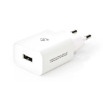 Nedis Vægoplader | 12 W | Hurtigopladningsfunktion | 1x 2.4 A A | Antal output: 1 | USB-A | Uden Kabel | Single Voltage Output | Hvid